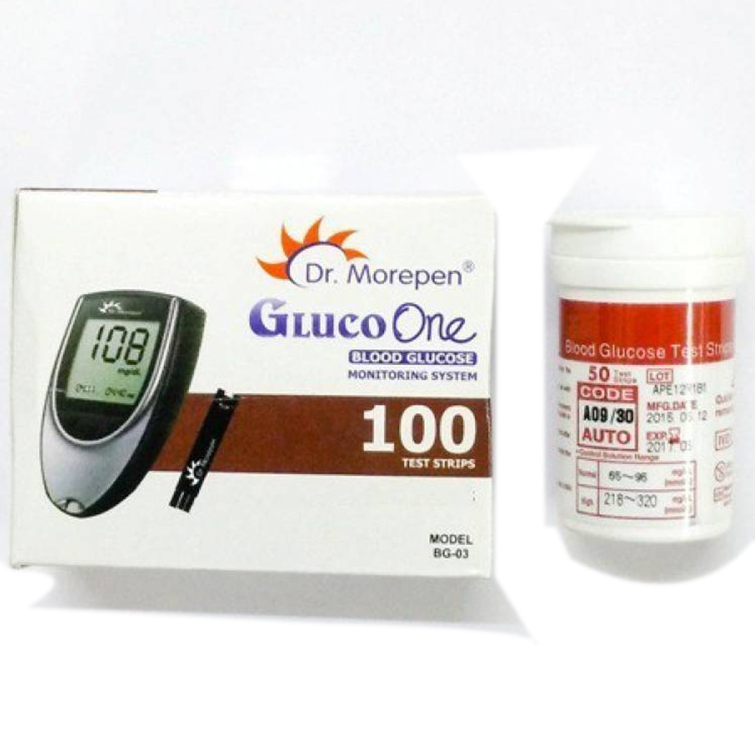 Dr Morepen Gluco One Bg Glucometer Test Strips Box Of