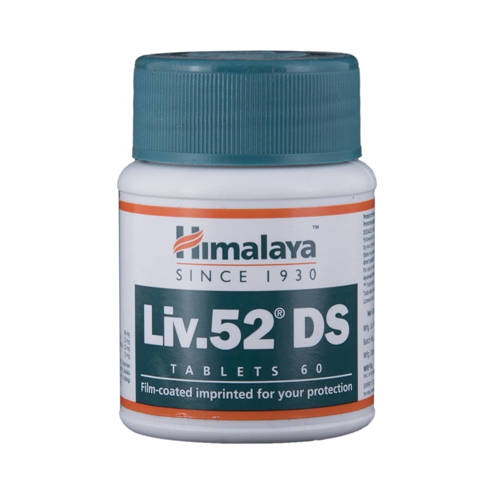 HIMALAYA Liv.52 DS Tablets 60 (Pack Of 2) Helps to improve digestion by  acting on the liver enzymes and improving liver function Corrects liver  dysfunction and damage, Protects the liver against alcohol